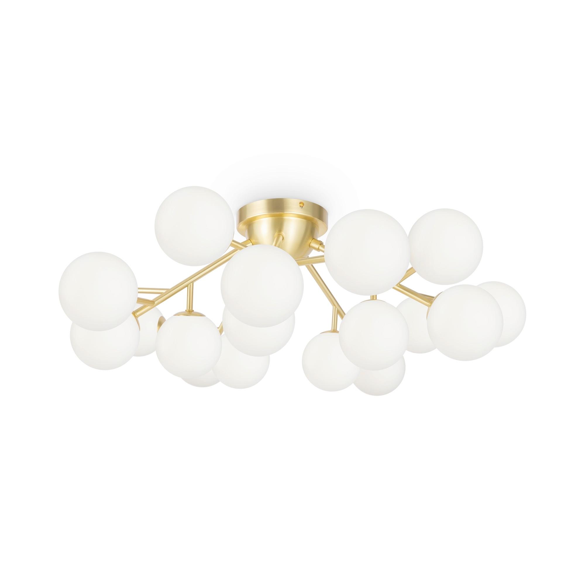 DECKENLEUCHTE DALLAS - Goldfarben/Bernsteinfarben, Trend, Glas/Metall (75/25cm) - MAYTONI