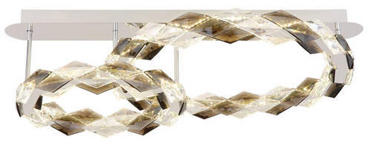 LED-Deckenleuchte 67318d2 - Klar, Design, Kunststoff/Metall (80/55/24,5cm) - Globo