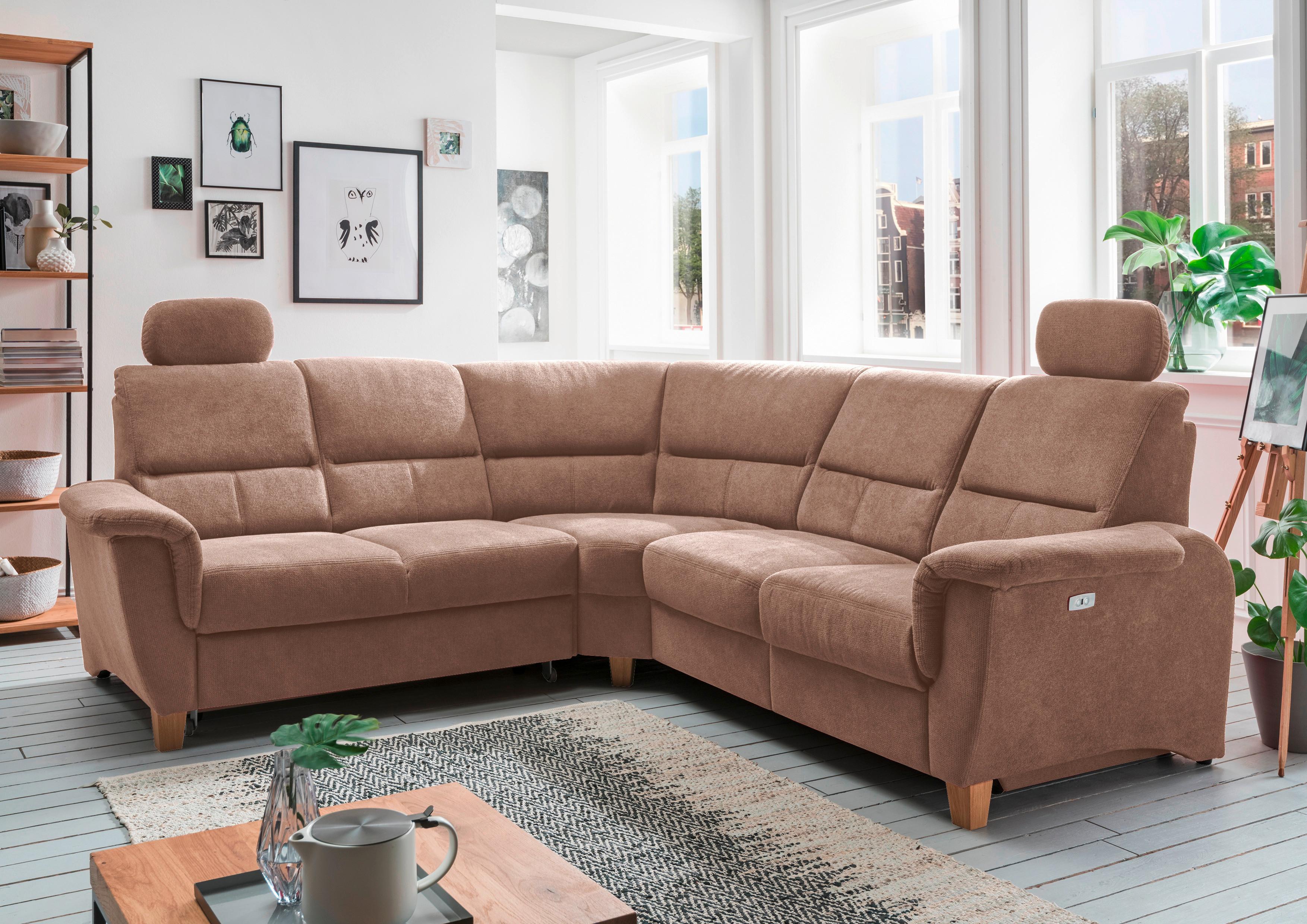 Ecksofa Parole Hellbraun S:238/241 Cm - Wildeiche/Hellbraun, KONVENTIONELL, Textil (238/241cm) - Livetastic