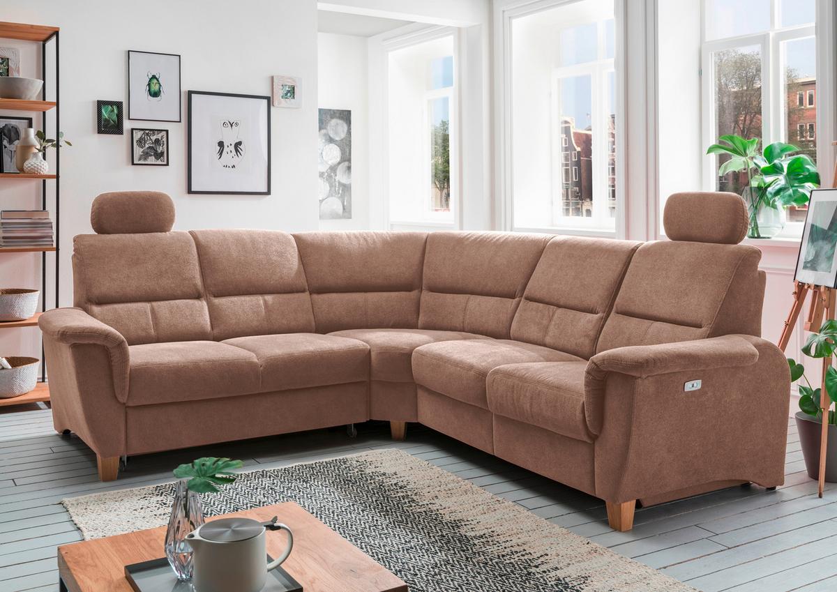 Ecksofa Parole Hellbraun S:238/241 Cm - Wildeiche/Hellbraun, KONVENTIONELL, Textil (238/241cm) - Livetastic