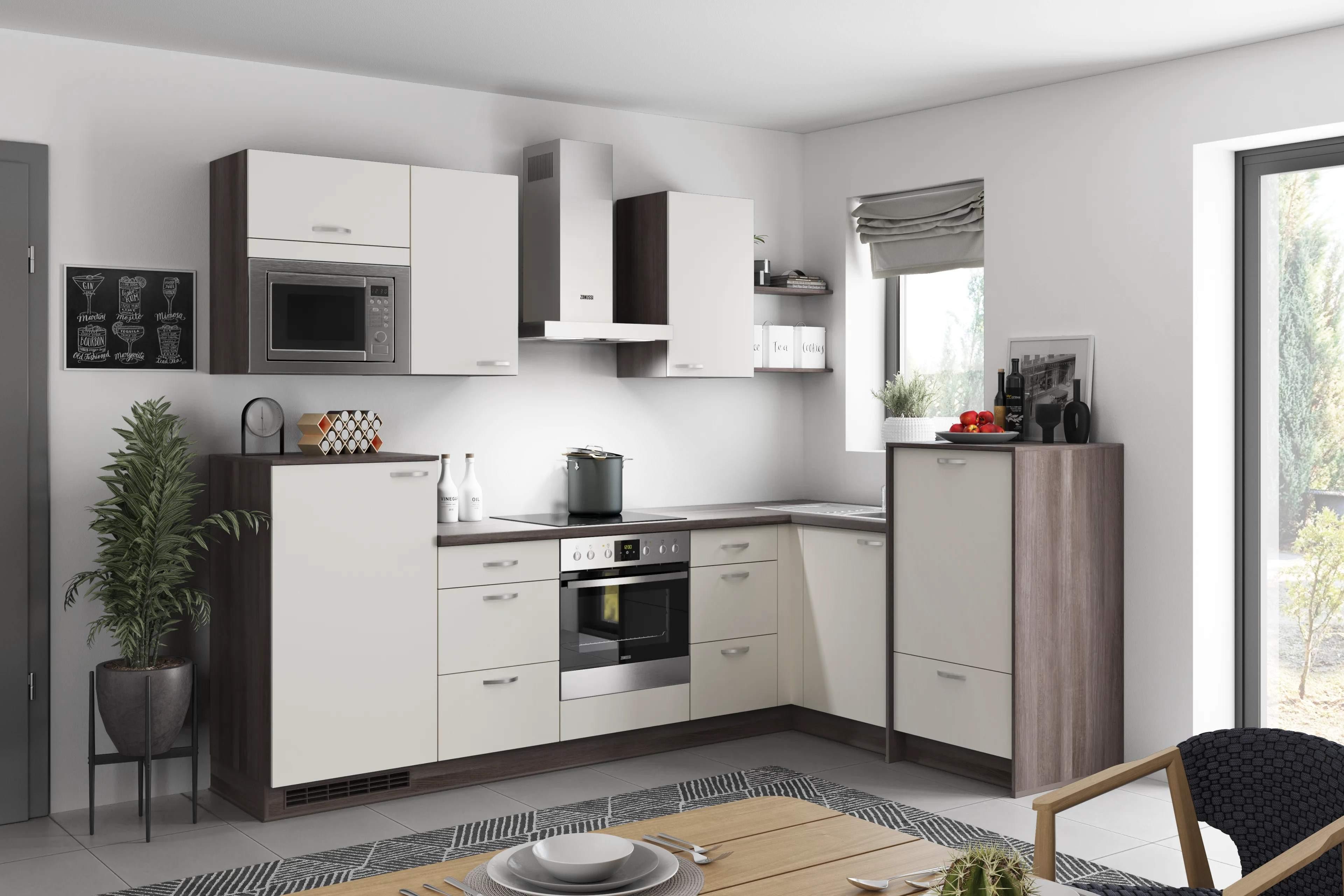 Eckküche Win - Eiche grau/Weiß, MODERN, Holzwerkstoff (280/178cm) - Express