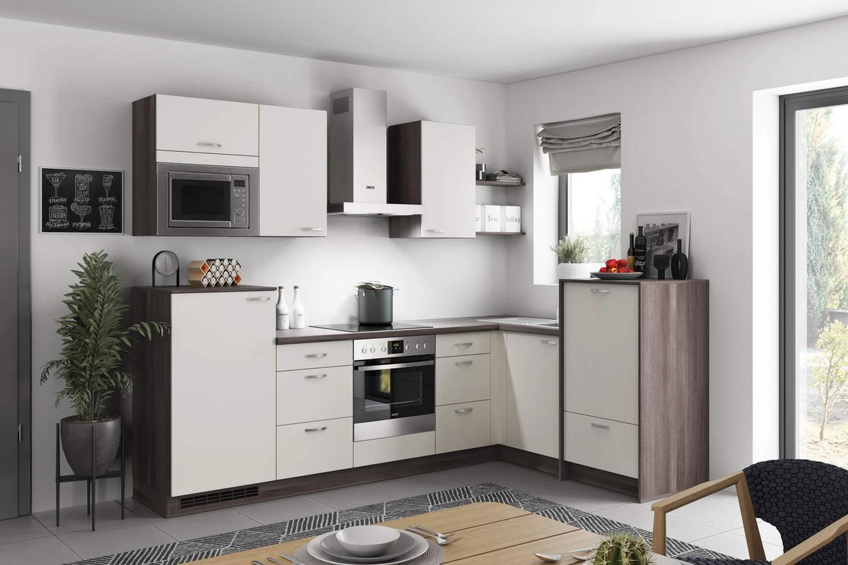 Eckküche Win - Eiche grau/Weiß, MODERN, Holzwerkstoff (280/178cm) - Express