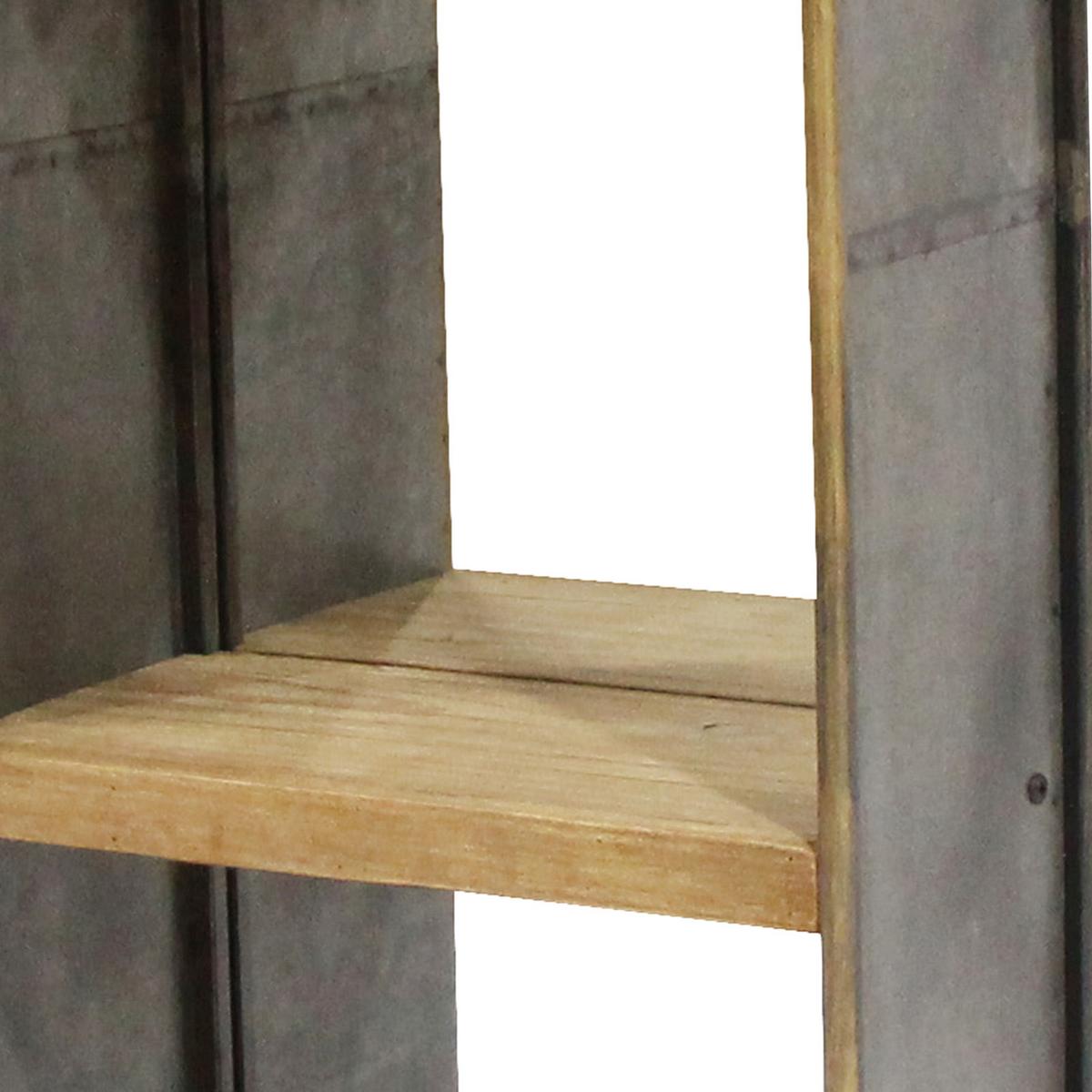 Wandspiegel Eckig Bxh: 18x120 Cm Metall/glas Mit Ablage - Messingfarben/Naturfarben, Basics, Glas/Holzwerkstoff (36/18/120cm)