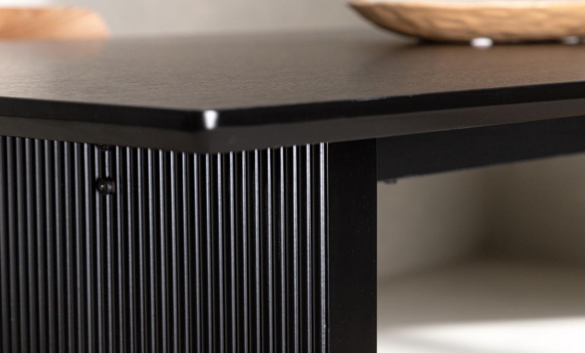 ESSTISCH Schwarz B: 200 cm - Schwarz, Design, Holzwerkstoff (200/100/75cm) - Livetastic