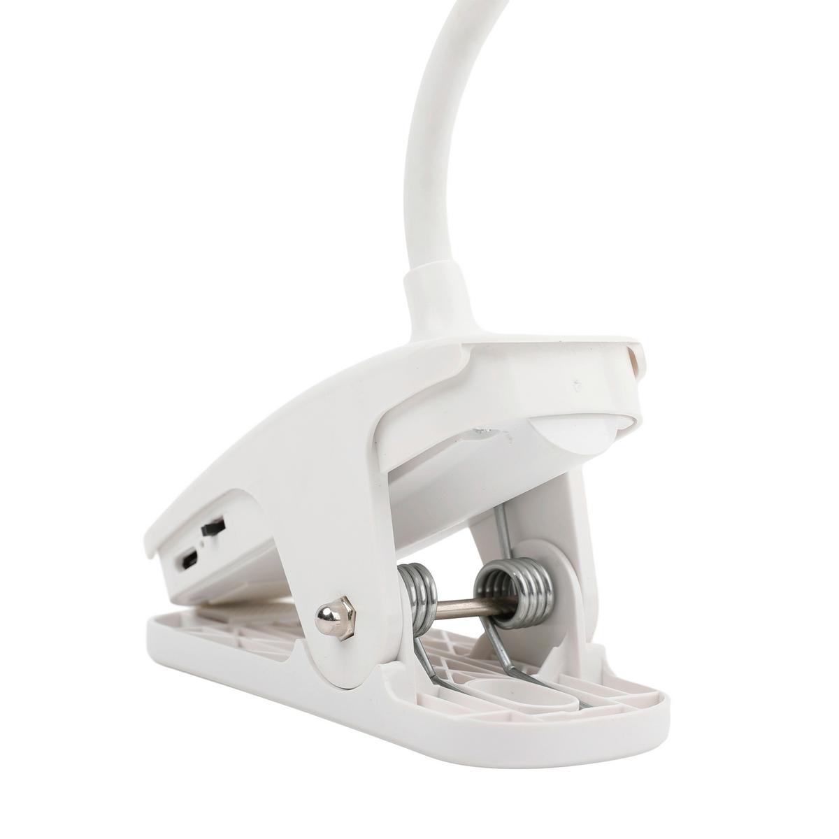 Íróasztallámpa Lida - fehér, Modern, műanyag/fém (12/10/45cm) - Luca Bessoni