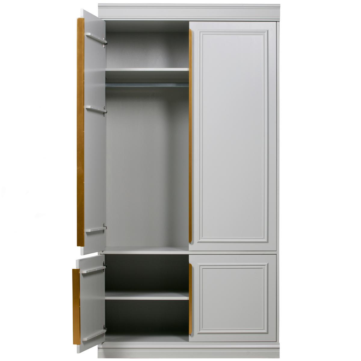 Garderobenschrank Organize Hellgrau B: 110 Cm - Hellgrau, Design, Holz/Holzwerkstoff (110/215/62cm) - Livetastic