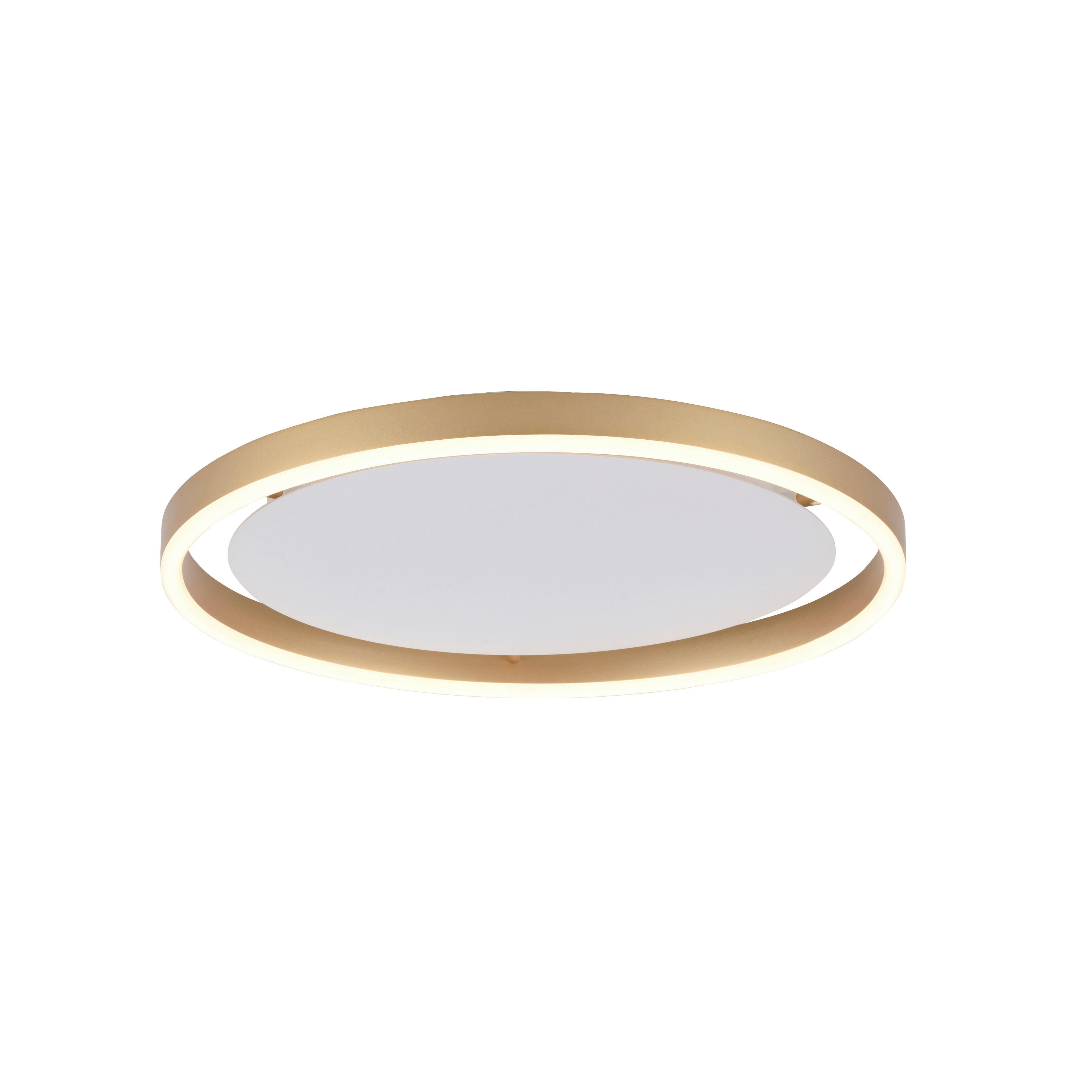 LED-Deckenleuchte 15391-60 Riuts - Messingfarben, Design, Kunststoff/Metall (39,3/39,3/5,3cm)