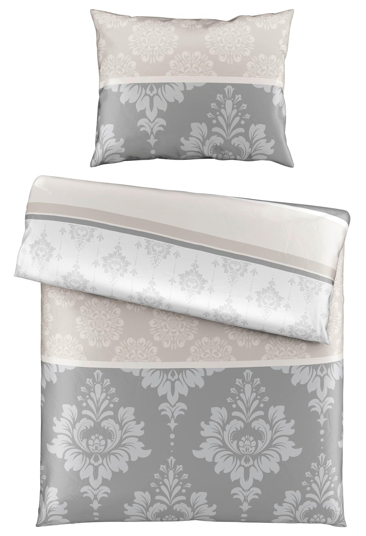 POSTEĽNÁ BIELIZEŇ YVONNE - sivá, Konventionell, textil (140/200cm) - Modern Living