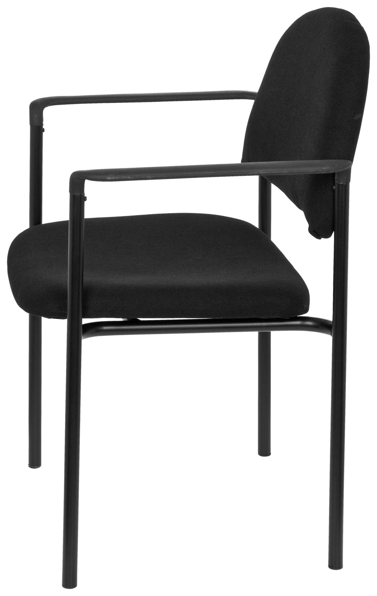 Besucherstuhl Xt 700 Schwarz Bis 120 Kg - Schwarz, Basics, Kunststoff/Textil (55/84/42cm) - MID.YOU