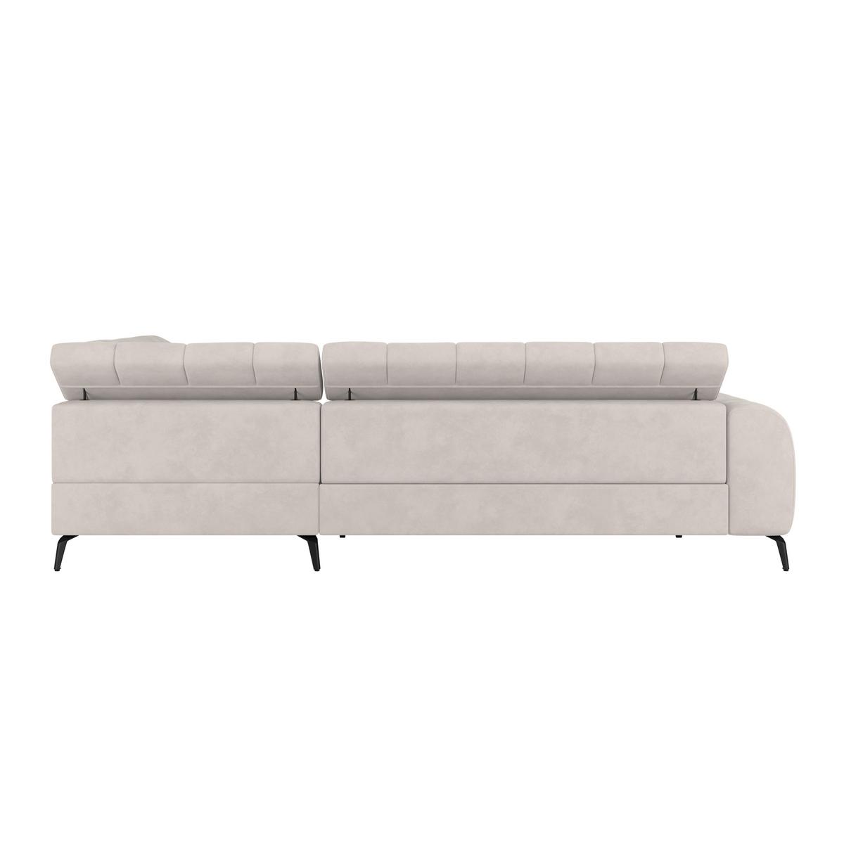 Ecksofa Volf Rechts New Weiß, S: 261x203 cm - Schwarz/Weiß, Trend, Kunststoff/Textil (261/203cm)