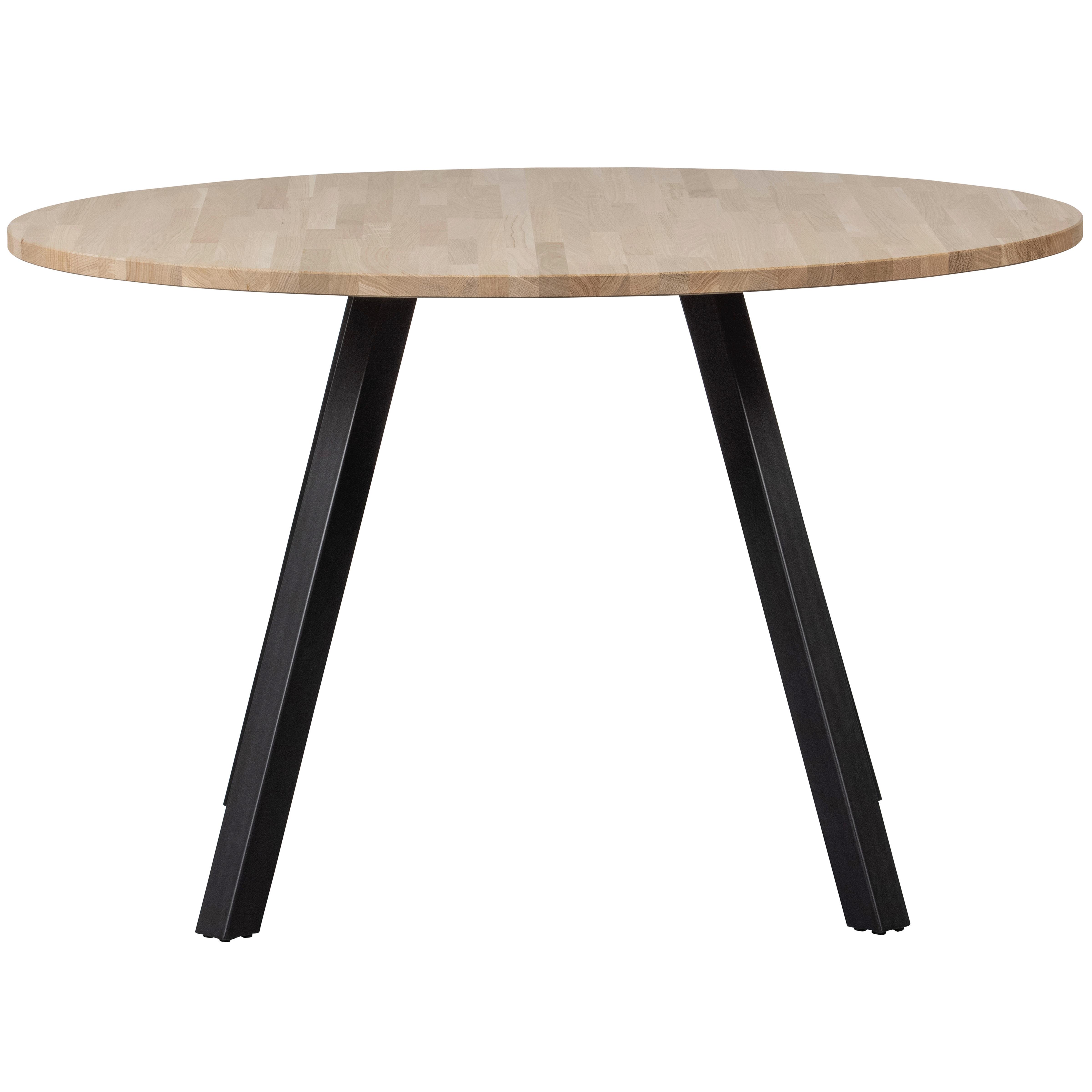 Esstisch Tablo Eichefarben L: 120 Cm - Eichefarben/Schwarz, Design, Holz/Metall (120/120/75cm) - Livetastic