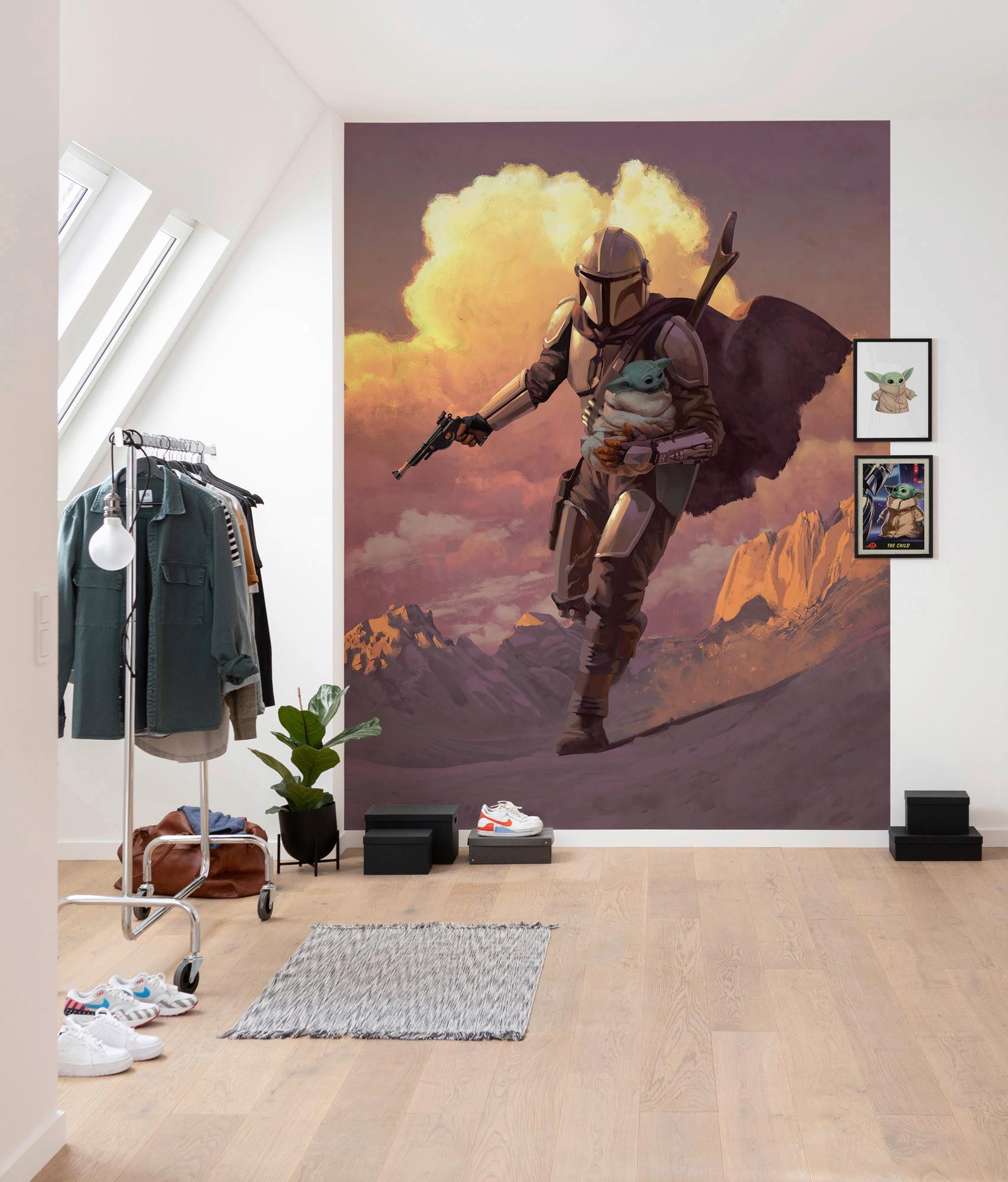 Fototapete Mandalorian Escape - Multicolor, Trend, Textil (200/280cm)