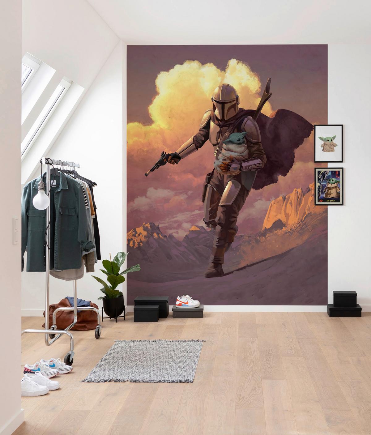 Fototapete Mandalorian Escape - Multicolor, Trend, Textil (200/280cm)