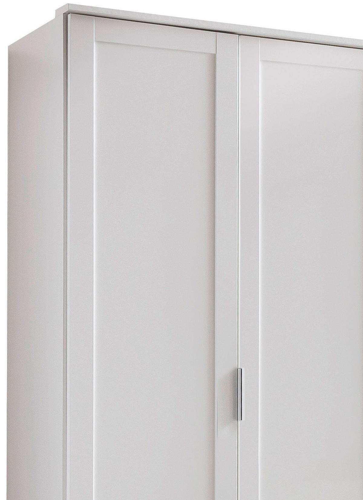 Drehtürenschrank Mit Laden 135cm Nadja, Weiß - KONVENTIONELL, Holzwerkstoff (135/210/58cm) - MID.YOU