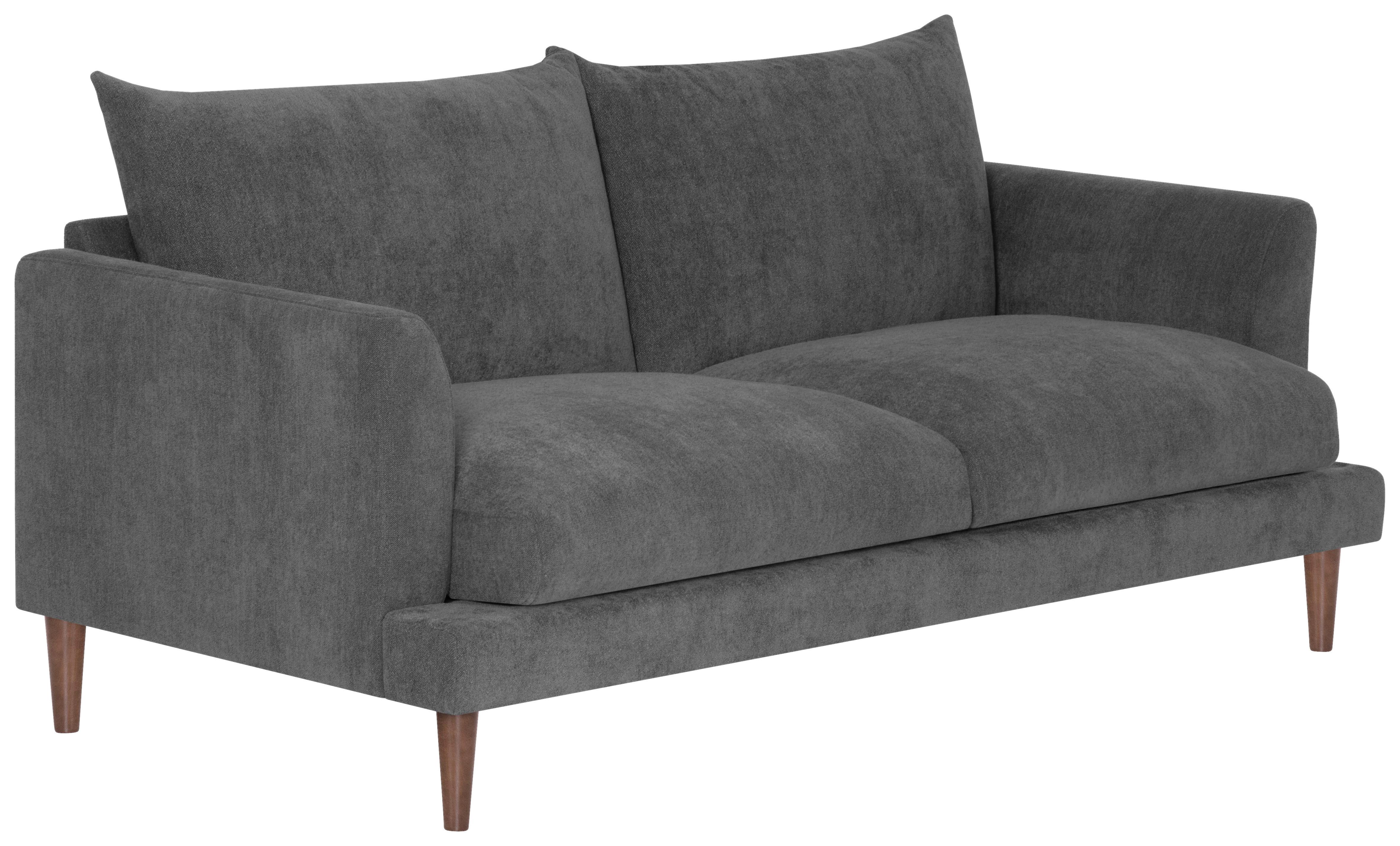 2,5-Sitzer Sofia Royal B: 182 cm Grau - Dunkelbraun/Grau, KONVENTIONELL, Textil (182/82/97cm) - MID.YOU