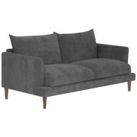 2,5-Sitzer Sofia Royal B: 182 cm Grau - Dunkelbraun/Grau, KONVENTIONELL, Textil (182/82/97cm) - MID.YOU