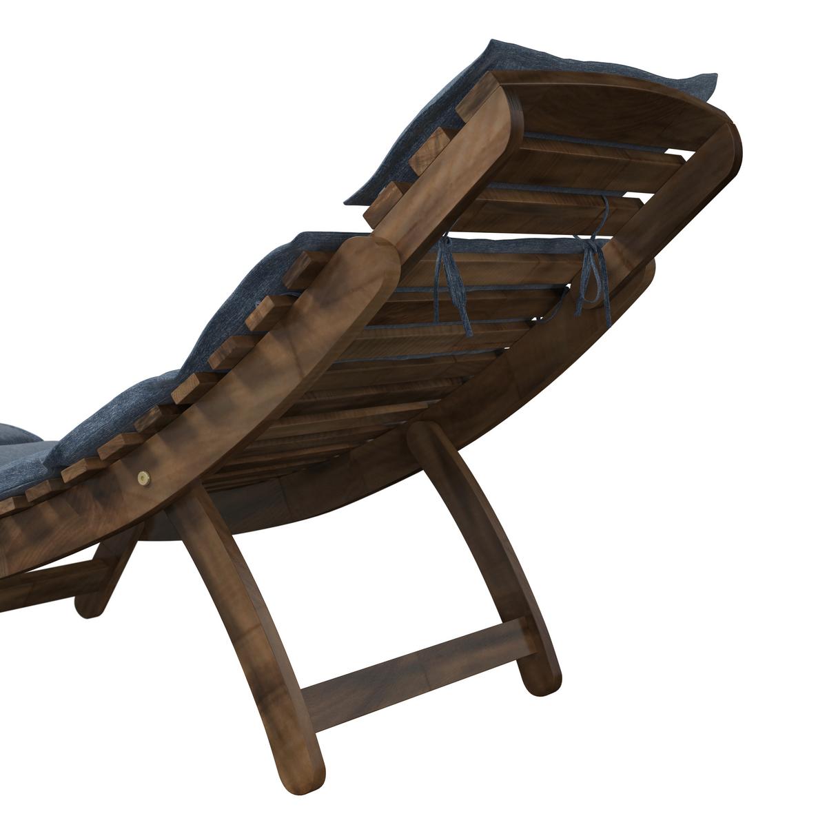 ZÁHRADNÉ LEŽADLO NATALIE - sivá, Natur, drevo/textil (180/62/54cm) - Mömax