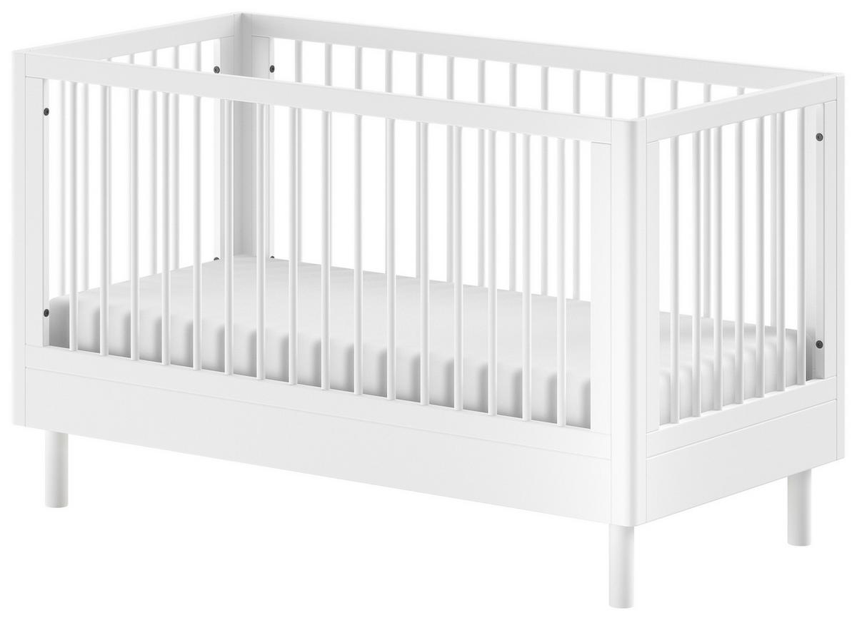 GITTERBETT Forrest Weiß 70x140cm - Weiß, MODERN, Holz (70/140cm) - Vipack