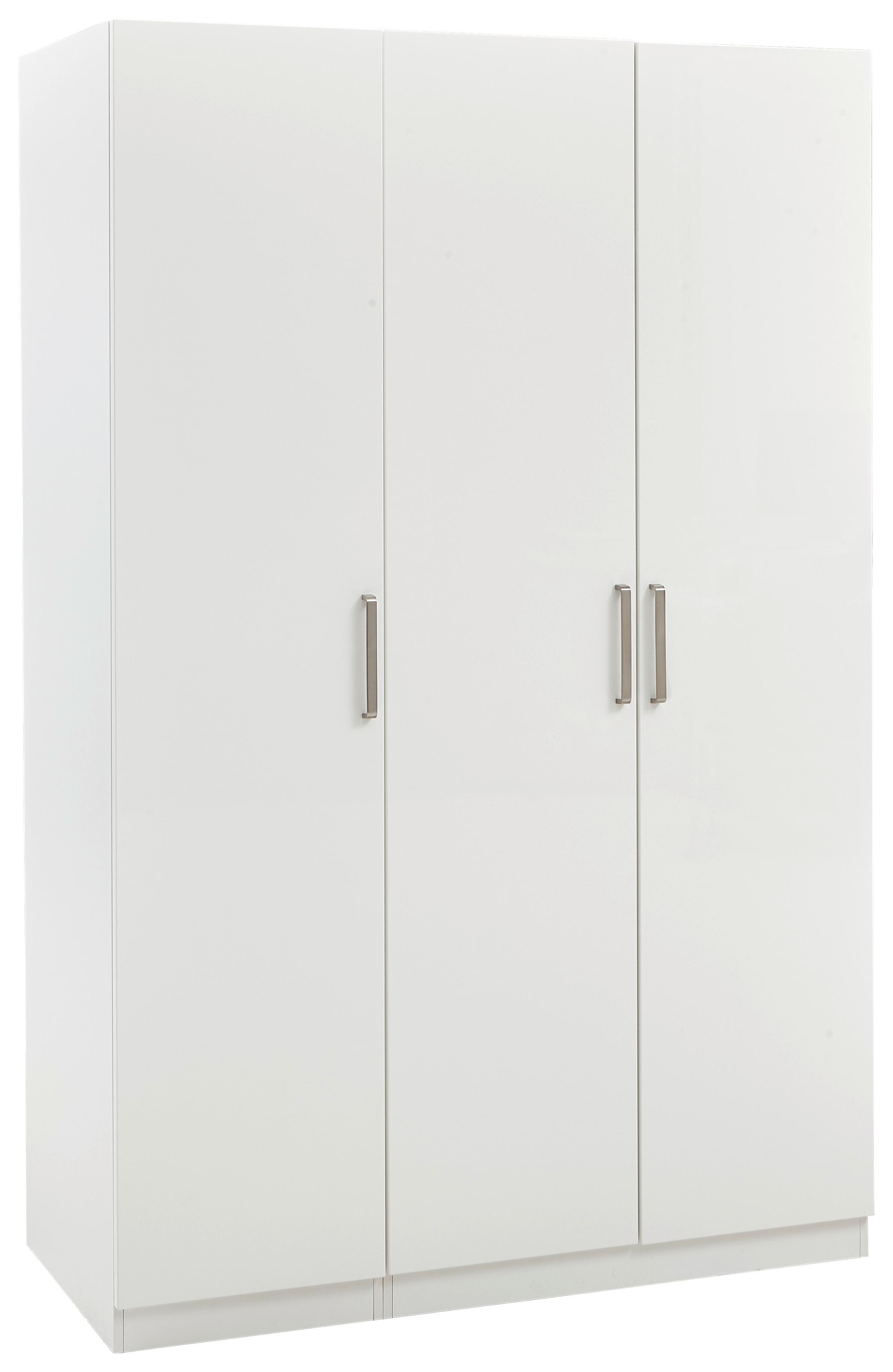 3-dverová Skriňa Unit Bez Vybavenia, Biela - biela/farby ušľachtilej ocele, Moderný, kov/kompozitné drevo (136,7/210/58,3cm) - Ondega