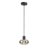 ZÁVĚSNÉ SVÍTIDLO TIPO - černá, Moderní, kov/sklo (18/120cm) - Mömax