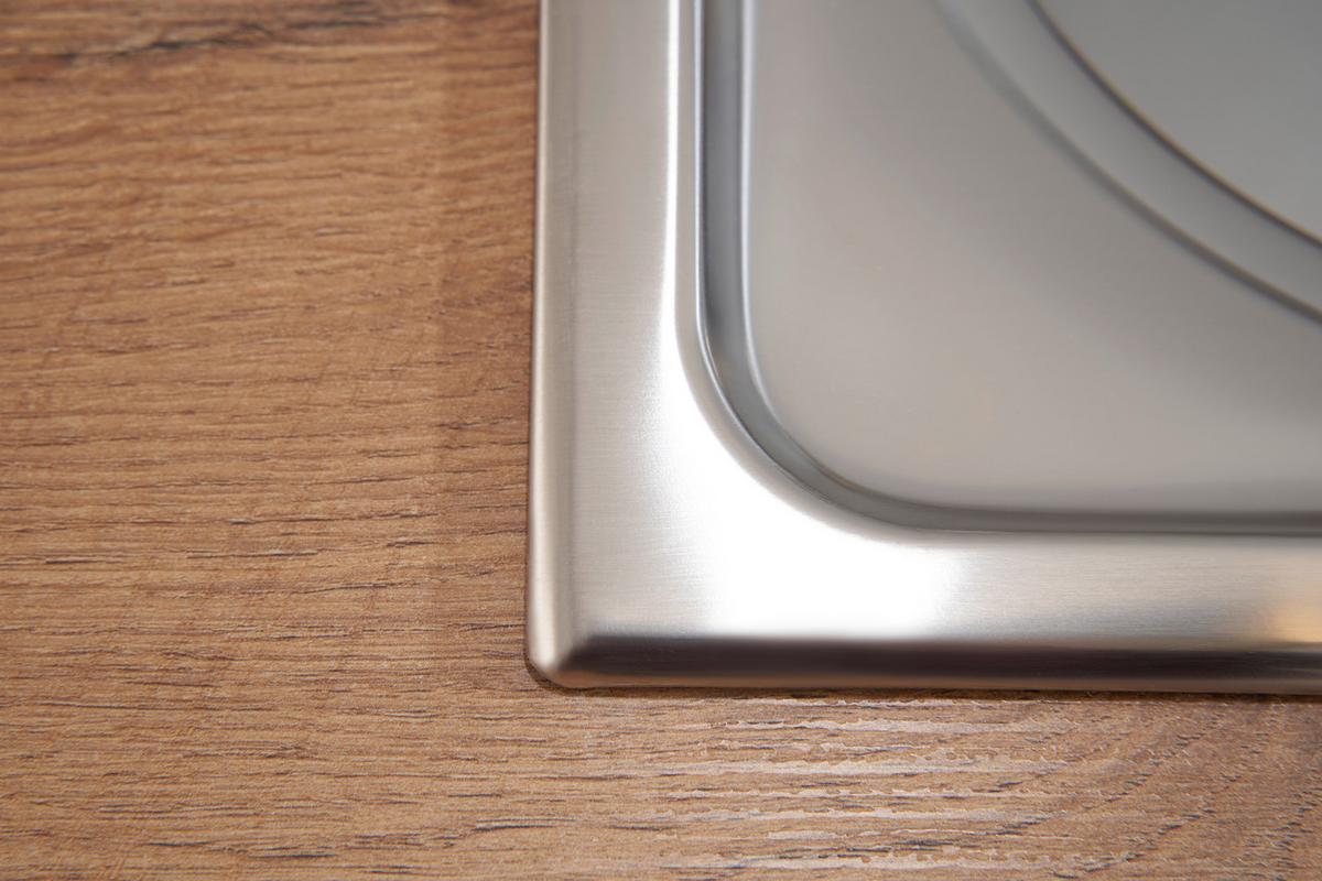 Spüle Respekta Edelstahl Bxt: 86x50 Cm - Edelstahlfarben, Trend, Metall (86/19/50cm) - Respekta