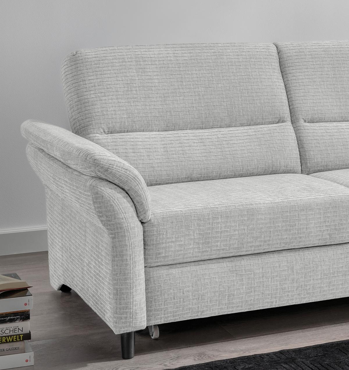 Ecksofa Cavoli, Weiß S: 279x176 cm - Schwarz/Weiß, MODERN, Textil (279/176cm) - Livetastic