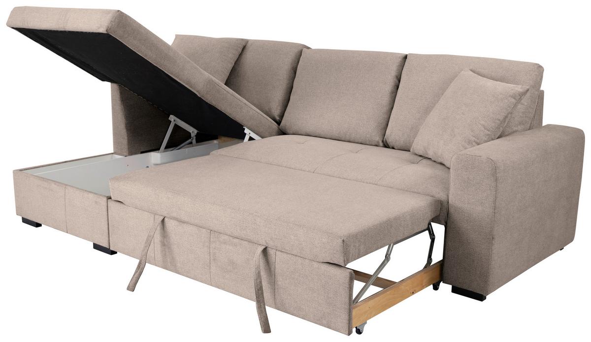 Ecksofa Lukas Hellbraun S: 158x239 Cm - Hellbraun, Trend, Textil (158/239cm)