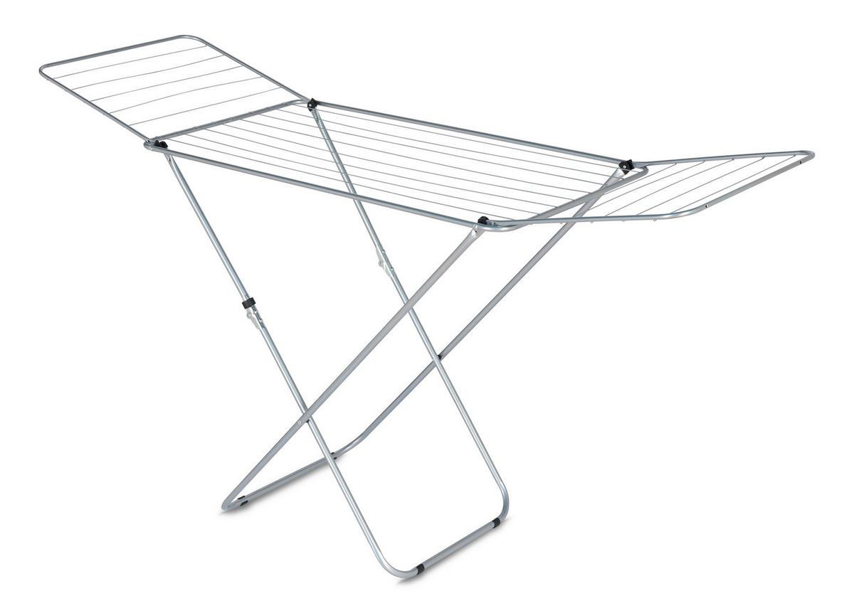 Wäscheständer Baster 180x55x90 mit Kindersicherung - Silberfarben, Basics, Kunststoff/Metall (180cm) - Homezone