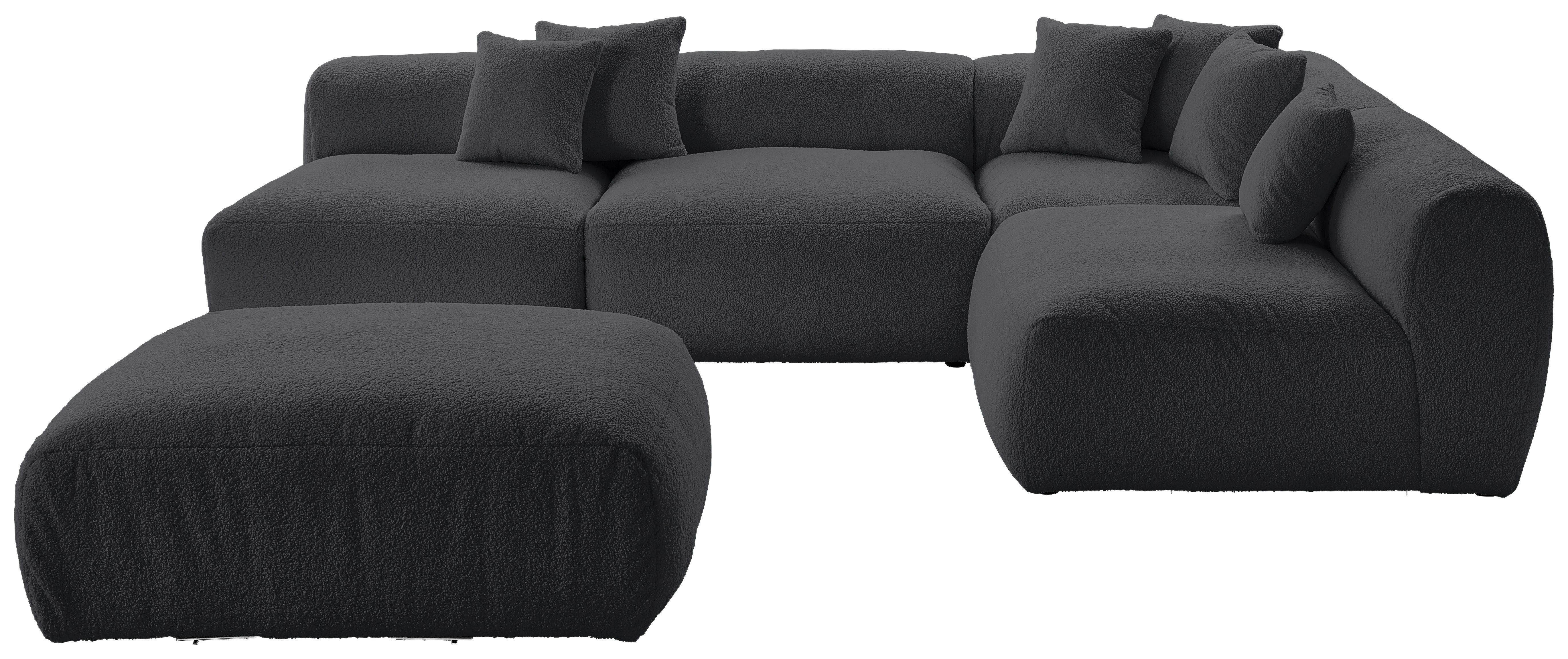 Ecksofa Bloom - Dunkelgrau, Trend, Textil (315/235cm) - Livetastic