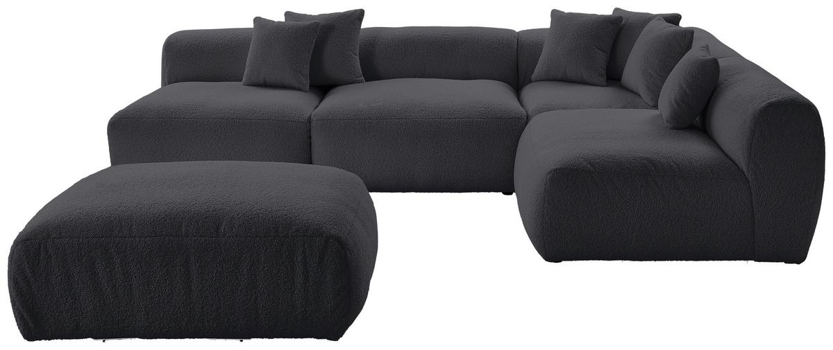 Ecksofa Bloom - Dunkelgrau, Trend, Textil (315/235cm) - Livetastic