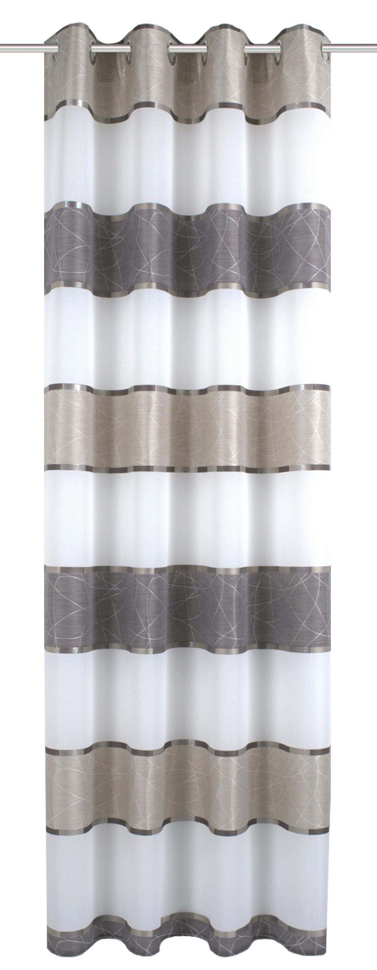 Ösenvorhang Walter - Taupe/Grau, Design, Textil (140/225cm) - Schmidt W. Gmbh