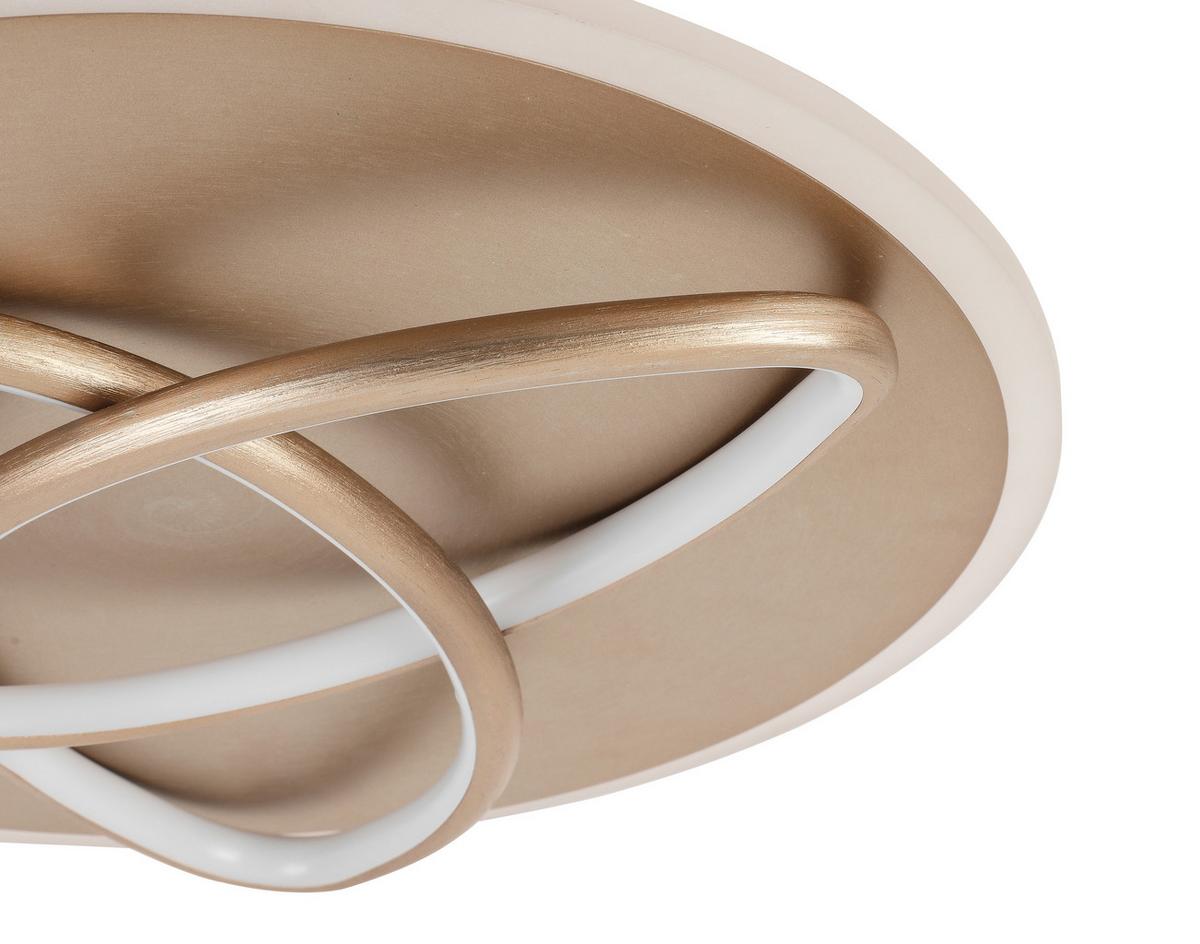 Stropné LED svietidlo FIBMO, P: 40cm - cappuccino, Modern, kov/plast (40/7cm) - Premium Living