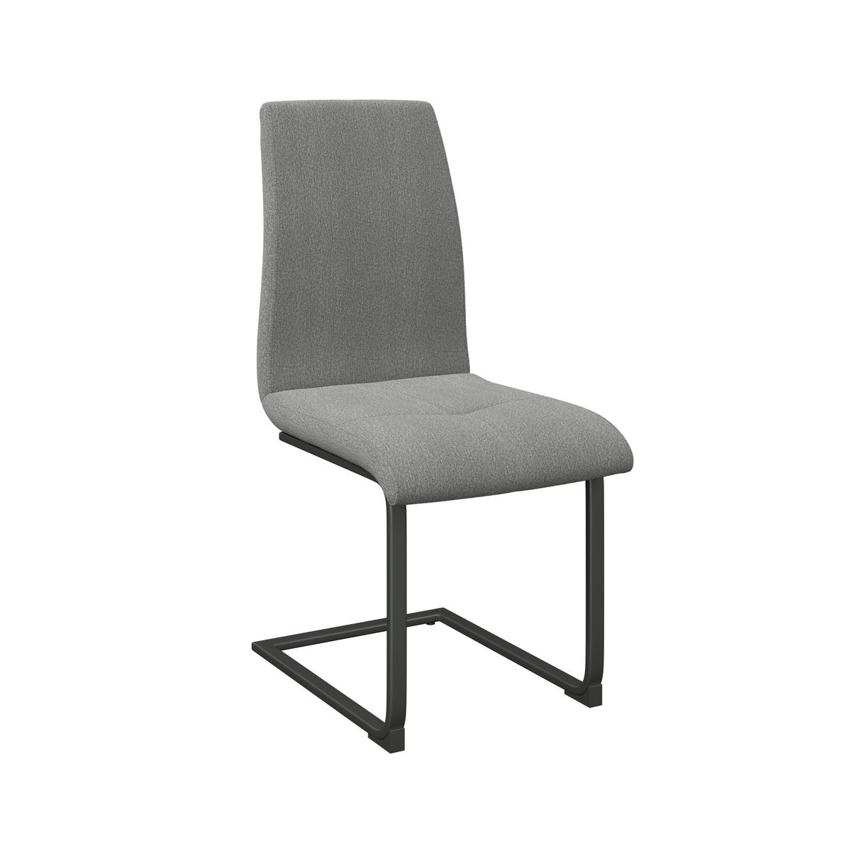 Schwingstuhl Tristan Webstoff grau, B: 41cm - Schwarz/Grau, MODERN, Holz/Textil (41/102/58cm) - James Wood