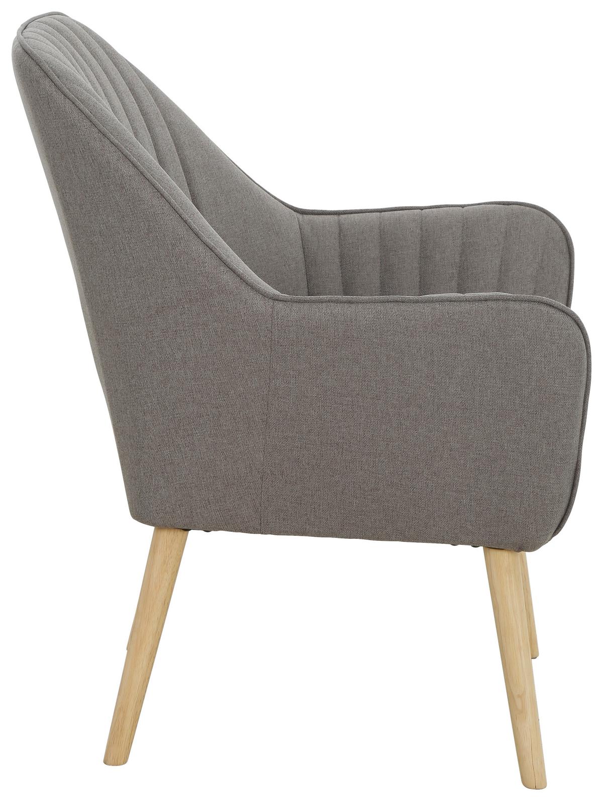 Armlehnstuhl Juno - Taupe/Naturfarben, MODERN, Holz/Textil (71/85.5/67cm) - P & B