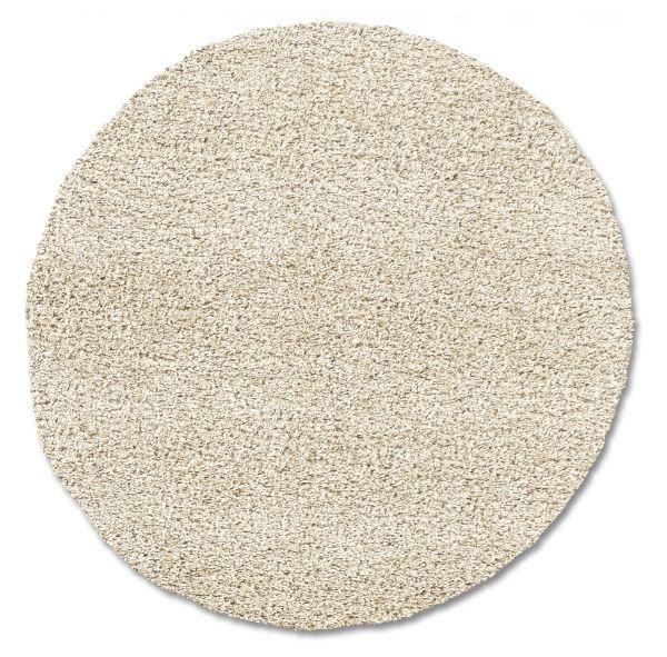 Hochflorteppich Fashion Shaggy Beige Rund Ø 200 cm - Beige, KONVENTIONELL, Textil (200cm) - Novel