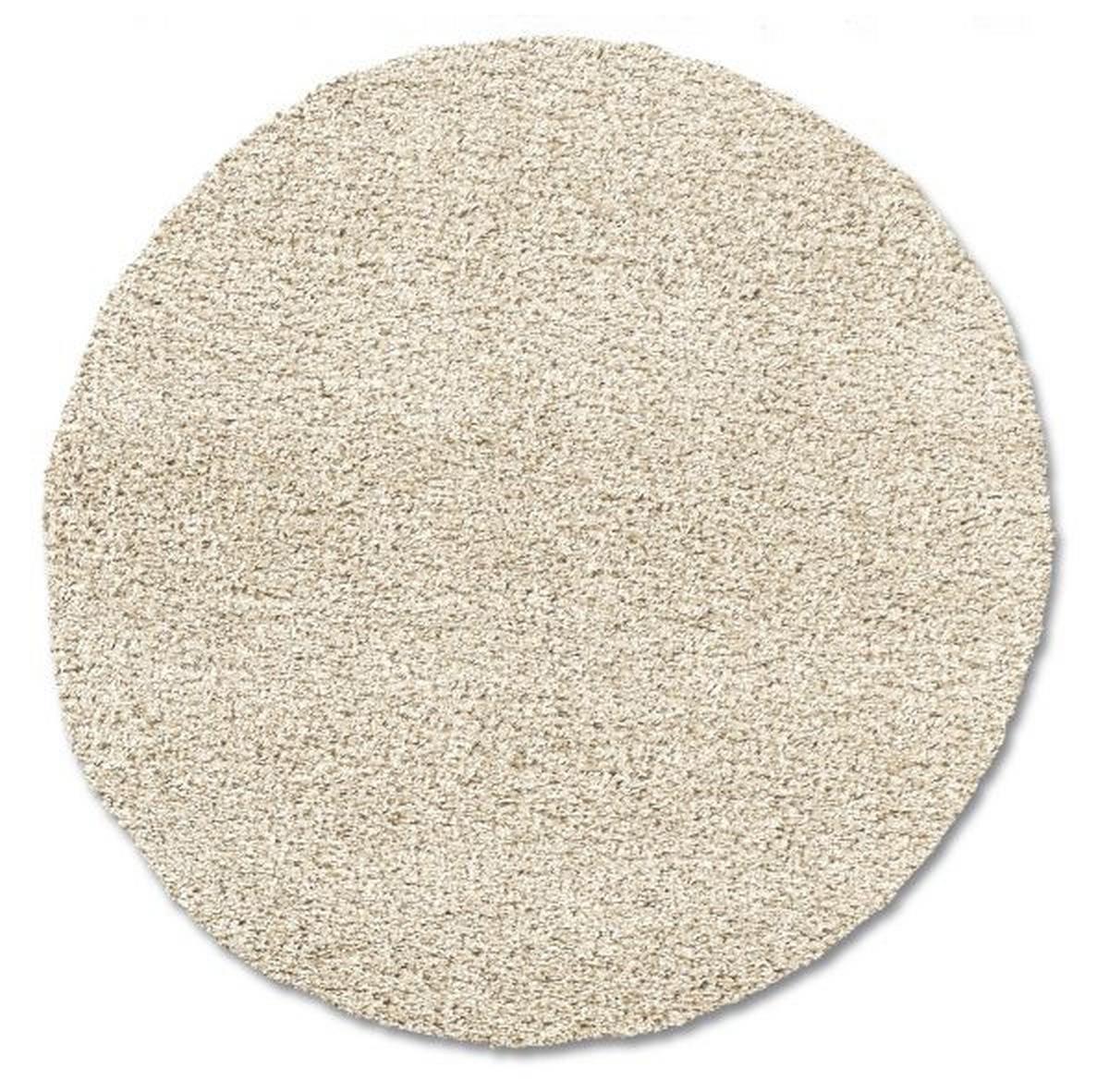 Hochflorteppich Fashion Shaggy Beige Rund Ø 200 cm - Beige, KONVENTIONELL, Textil (200cm) - Novel