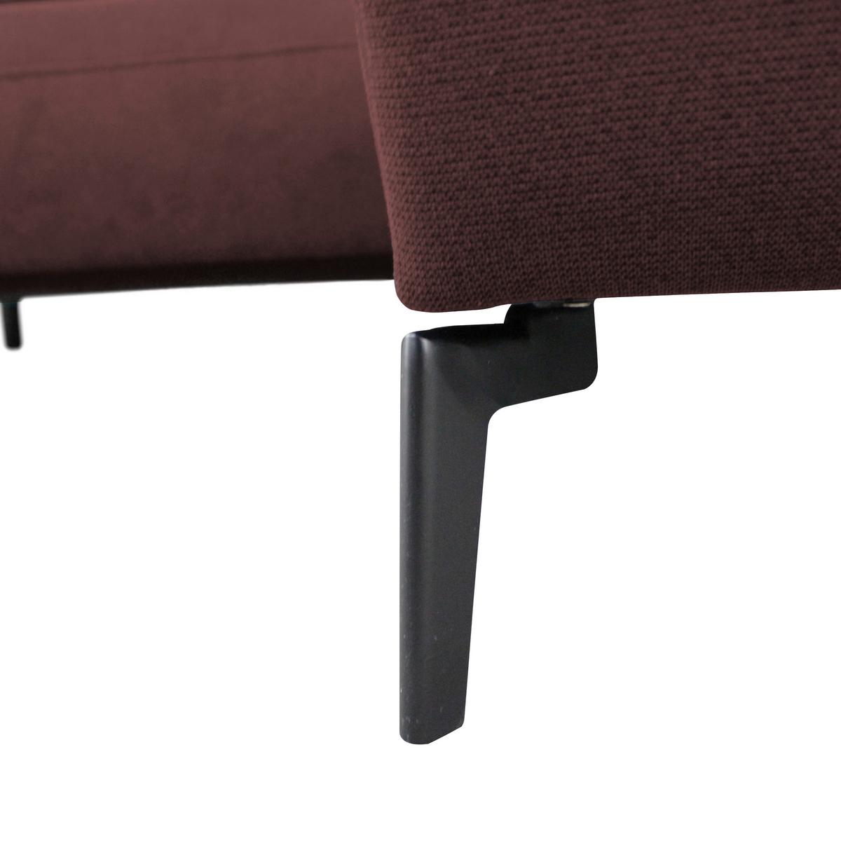 Ecksofa Prince Rot S: 240x163 cm - Rot/Schwarz, Design, Textil (240/163cm) - MID.YOU