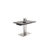 Ausziehtisch Pesaro 120-180x76x80cm Anthrazit - Edelstahlfarben/Anthrazit, Trend, Keramik/Metall (120-180/76/80cm)