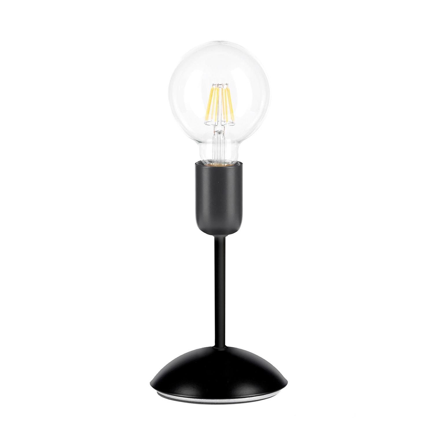Tischleuchte Schwarz D: 12 cm 22w - Schwarz, KONVENTIONELL, Metall (12/32cm)