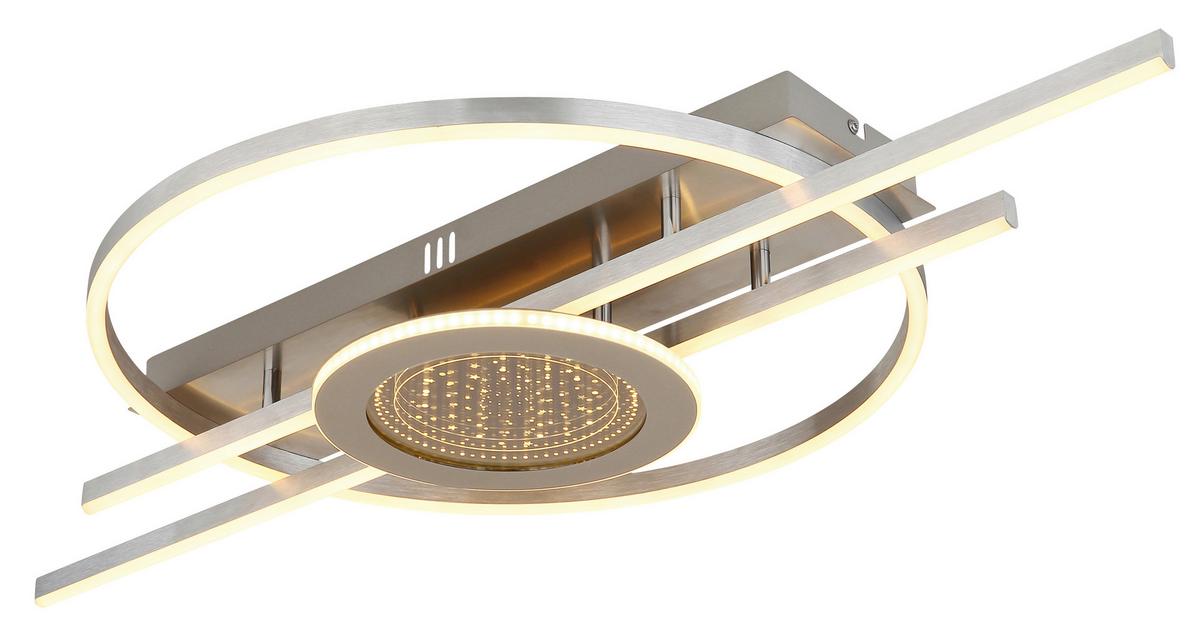 STROPNÍ LED SVÍTIDLO DONTE - bílá/barvy stříbra, Design, kov/plast (95/50/10cm) - Globo
