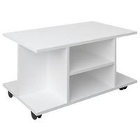 Konferenční stolek Findula 80x40 cm, bílý - bílá, Moderní, kompozitní dřevo/plast (80/40/40cm) - MID.YOU