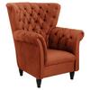 Ohrensessel Cupido - Rostfarben/Schwarz, Design, Textil (96/112/86cm) - MID.YOU