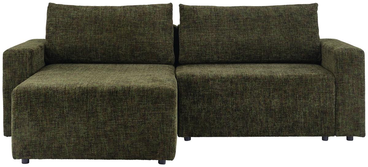 Ecksofa Dallas Grün/Dunkelgrün  173x258 cm - Waldgrün/Dunkelgrün, MODERN, Holz/Kunststoff (173/258cm)