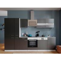 Küchenblock Malia Küchenblock 310 cm - Graphitfarben/Weiß, Basics, Holzwerkstoff (310cm) - Respekta