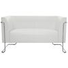 2-sitzer-sofa Curacao Weiß - Silberfarben/Weiß, MODERN, Textil (130/71/74cm) - MID.YOU