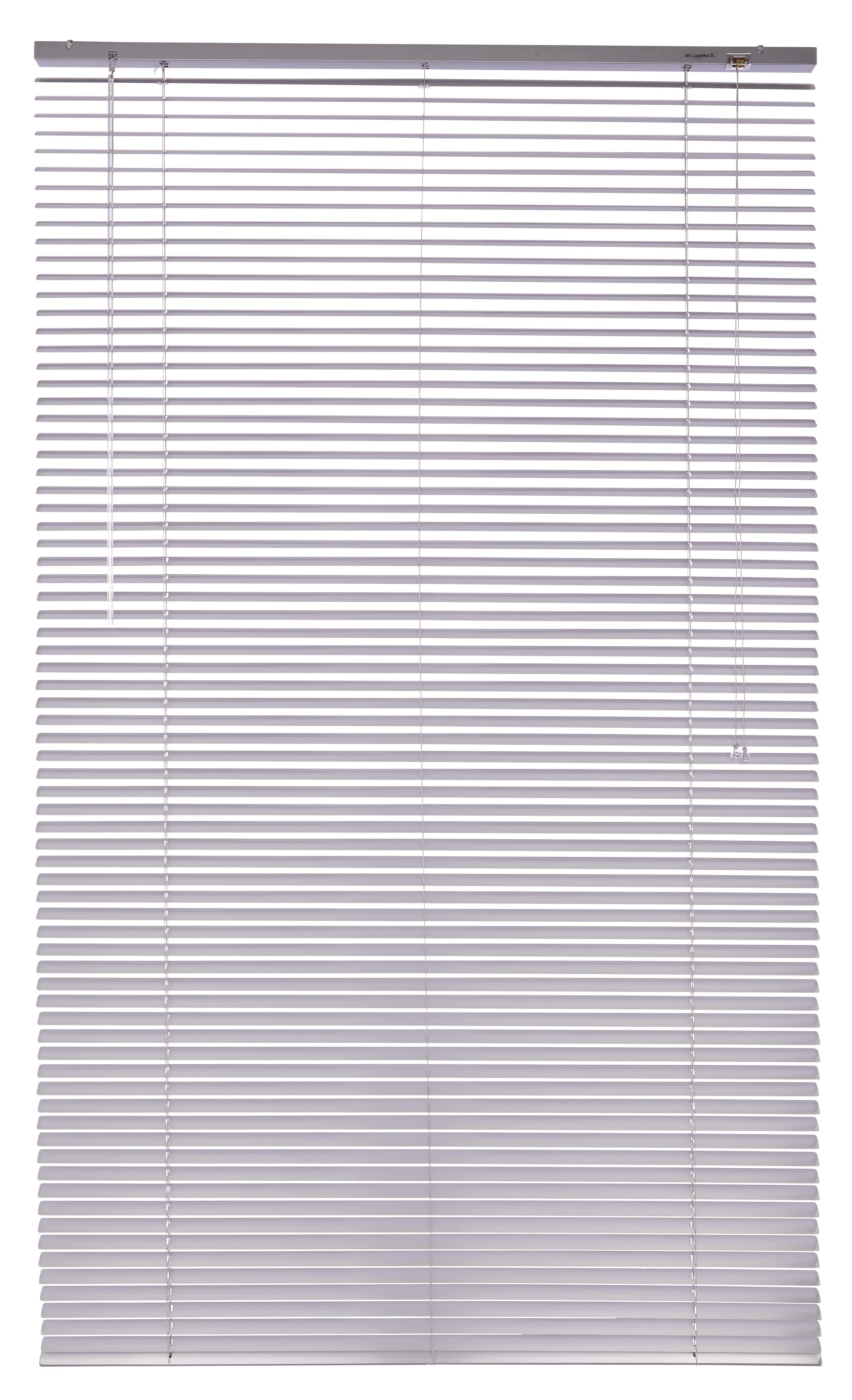 Jalousie Eva ca. 140x170 cm Aluminium Silber Schnurzug - Silberfarben, KONVENTIONELL, Metall (140/170cm) - Ondega