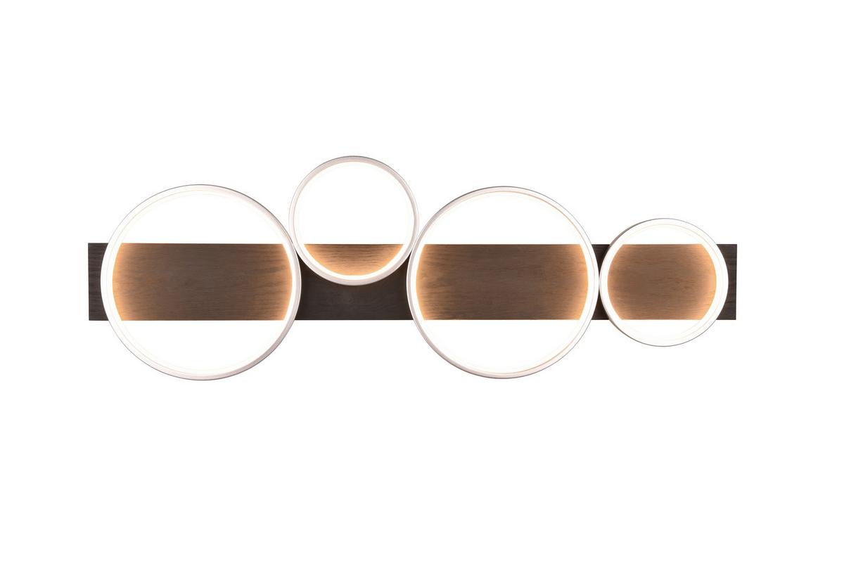 LED-Deckenleuchte, Switchdim 643810487 Medera - Titanfarben/Schwarz, Design, Holz/Metall (100/7,5/34,5cm) - Trio Leuchten