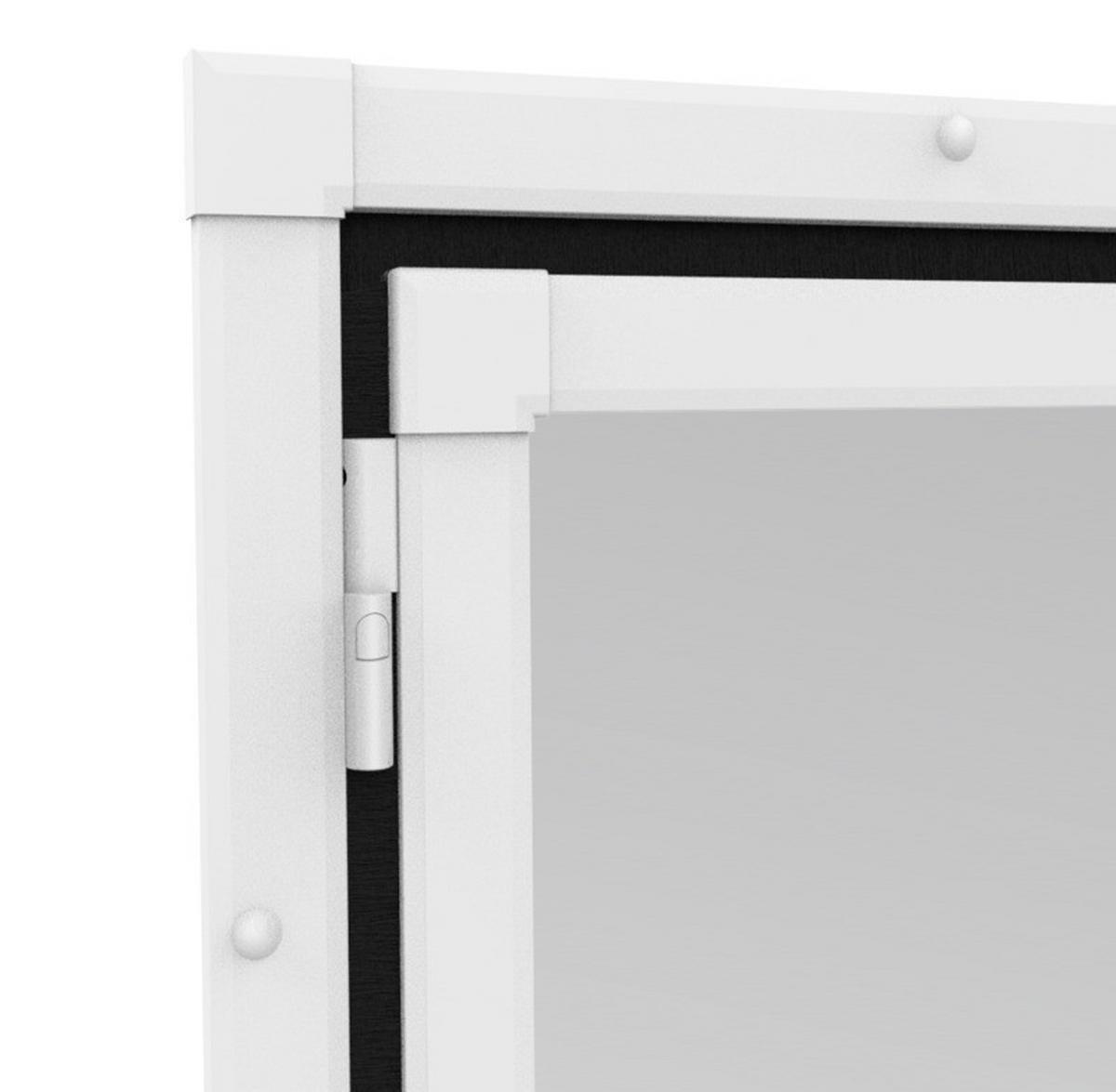 Fliegengitter Tür 100x200 Cm Weiß - Weiß, Basics, Metall (100/210cm)