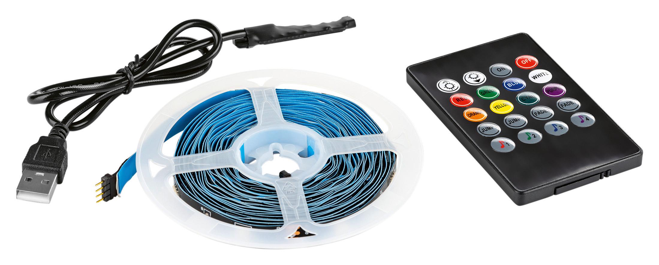 LED-Streifen Easymaxx Rgb L: 4,5m Fernbedienung, dimmbar