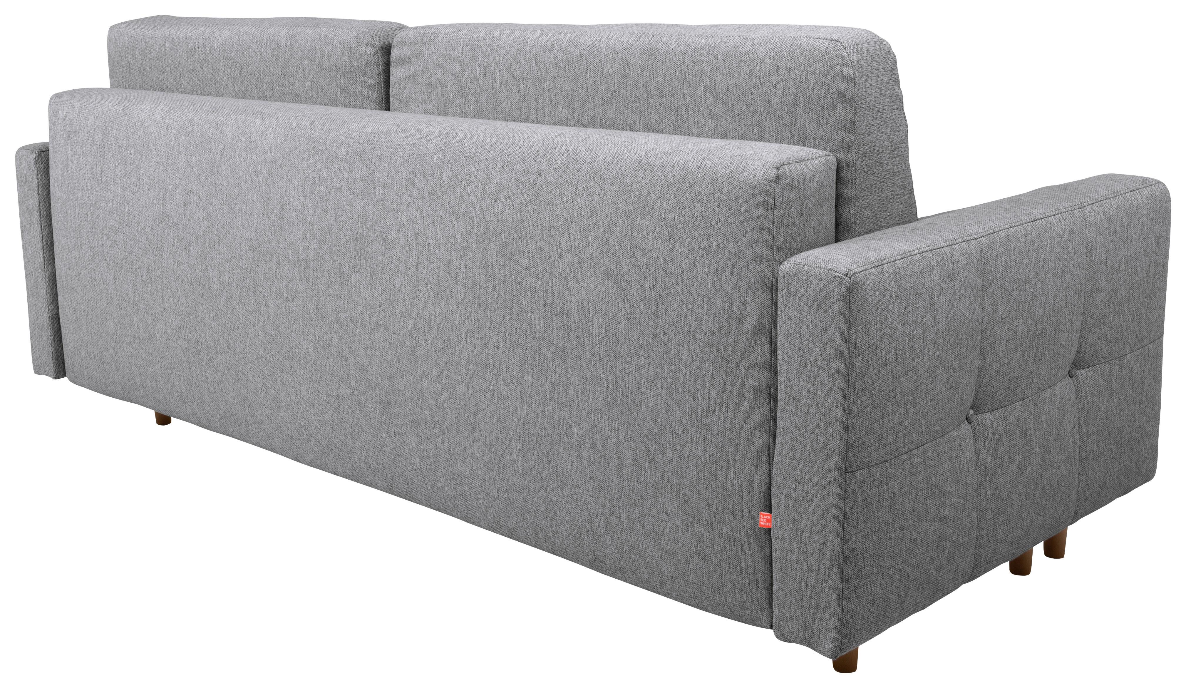 Schlafsofa Noret Graublau B: 222 cm - Eiche Wotan/Hellgrau, KONVENTIONELL, Textil (222/93/99cm) - MID.YOU